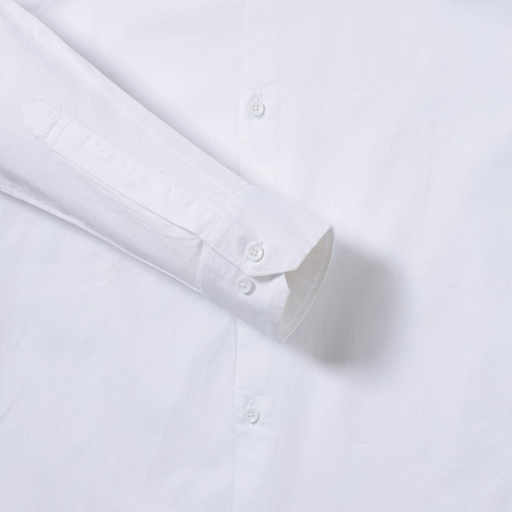 WHITE PLAIN COTTON FULL SLEEVE SHIRT (GP071)