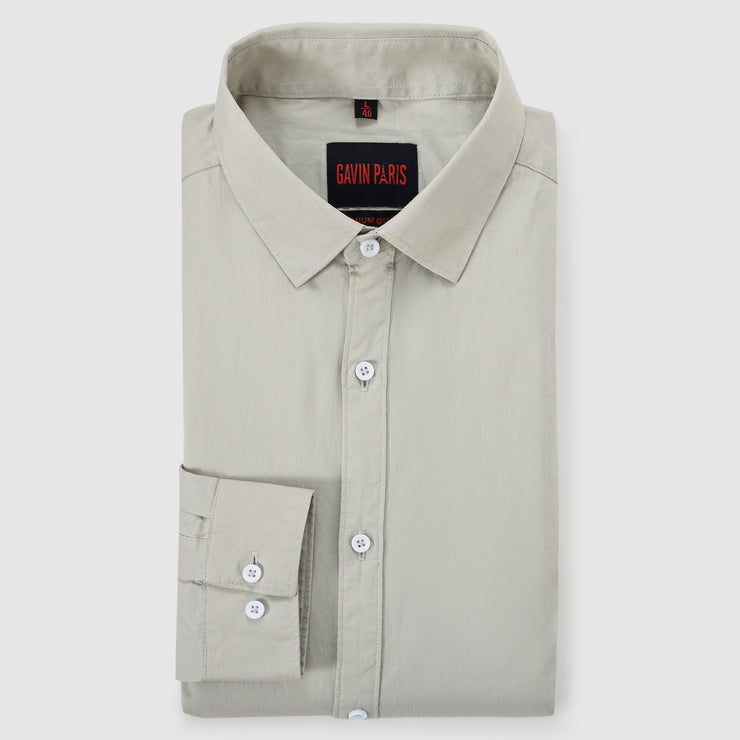Earthy Beige Men's Full Sleeve Shirt (GP319)