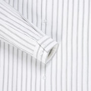 White with Grey Striped Pattern Full Sleeve Shirt (GP159)