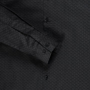 Black and Gray Scallop Pattern Slim Fit Full Sleeve Shirt (GP156)