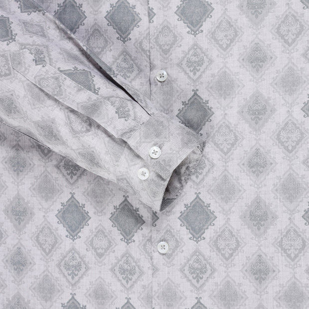 Vintage Geometric Pattern Slim Fit Full Sleeve Shirt (GP147)
