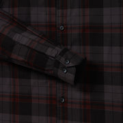 Checkered Slim Fit Full-Sleeve Shirt - Black & Red (GP084)
