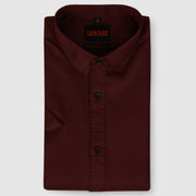 Half Sleeve Slim Fit Shirt- Classic Maroon (GP291)
