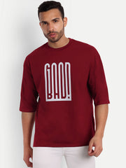 Good Bad Red Oversized Tee by Gavin Paris