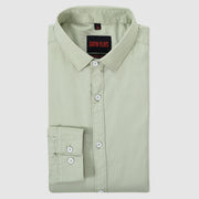 Sage Green Solid Men's Slim Fit Full Sleeve Shirt (GP317)