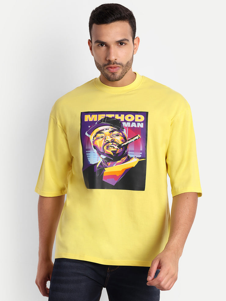 Method Yellow Oversize Drop shoulder Tee by Gavin Paris