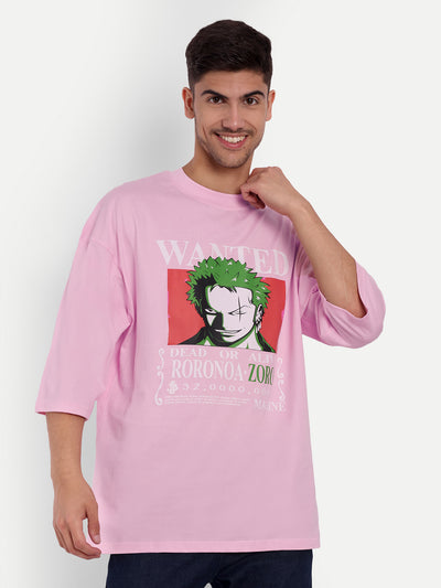 Wanted Pink Oversize Drop shoulder Tee by Gavin Paris