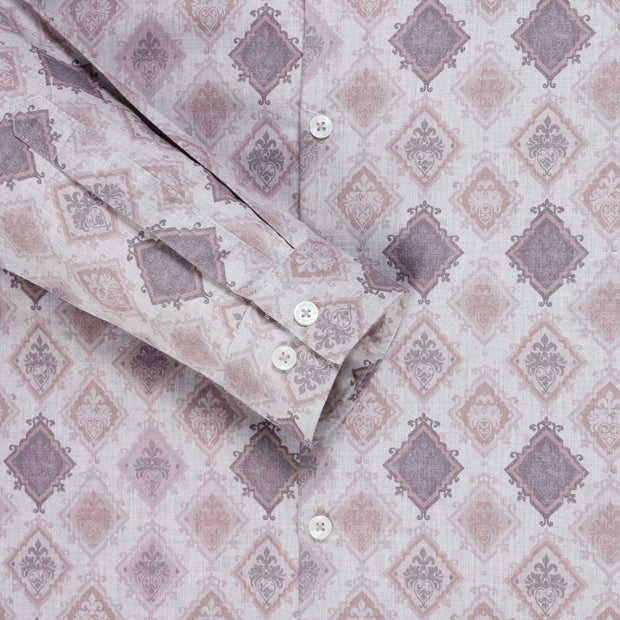 Vintage Geometric Pattern Slim Fit Full Sleeve Shirt (GP148)