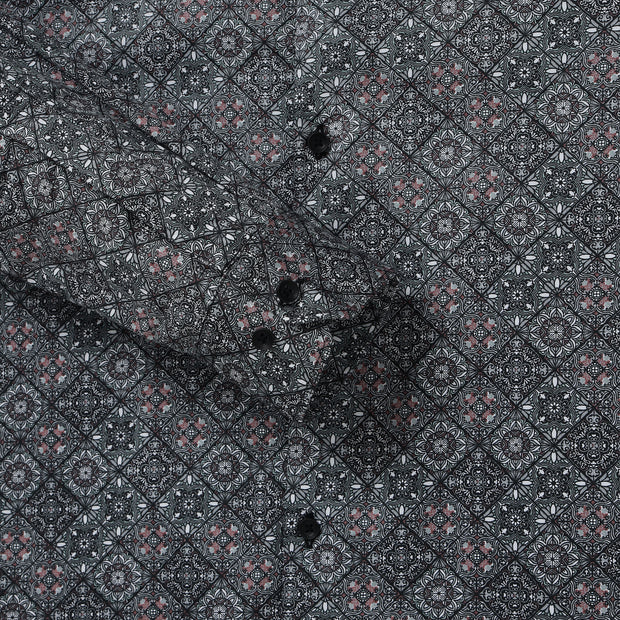 Torquise Printed Cotton Full Sleeve Shirt (GP103)