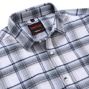 White & Grey Checkered Slim Fit Cotton Men's Full Sleeve Shirt (GP360)