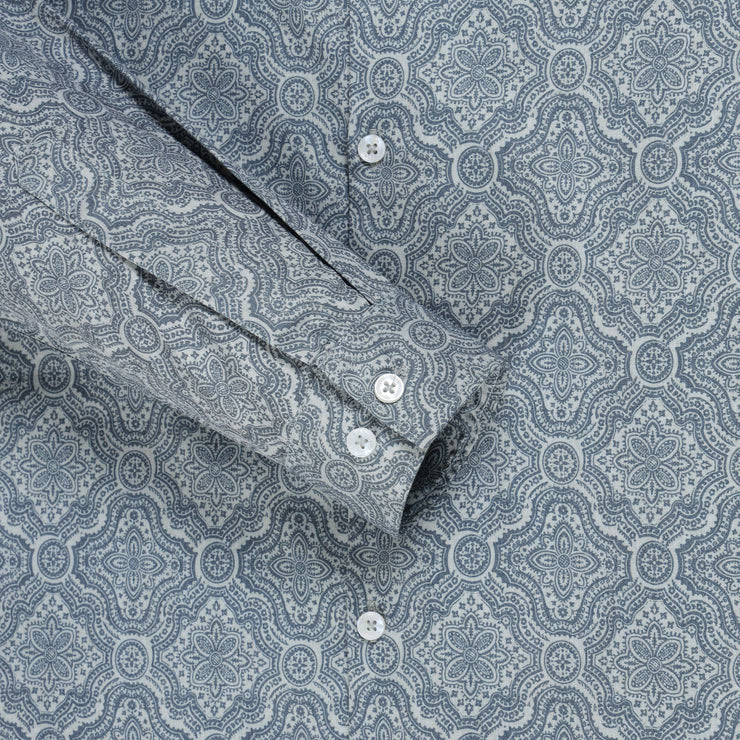 Blue Paisley Print Full Sleeve Shirt (GP162)