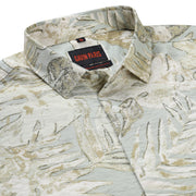 Abstract Floral Print Slim Fit Full Sleeve Shirt - Sand and Sage (GP230)