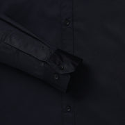 Midnight Black Solid Full-Sleeve Shirt (GP070)