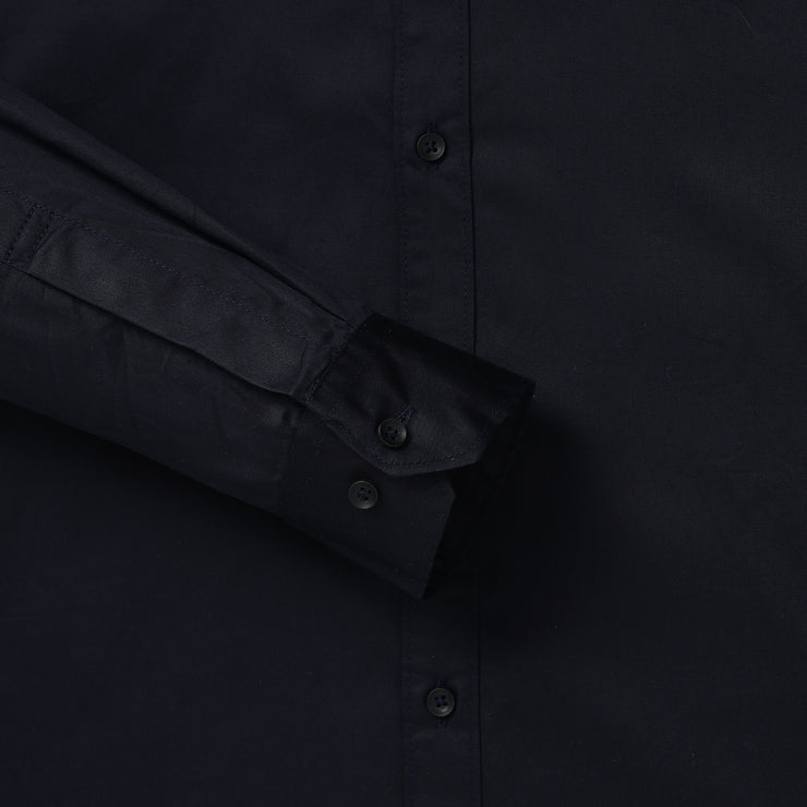 Midnight Black Solid Full-Sleeve Shirt (GP070)