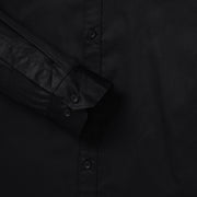 Black Solid Full-Sleeve Shirt (GP066)