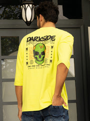 Darkside Neon Green Oversized Drop shoulder Tee by Gavin Paris