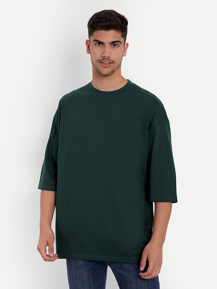 Colosal Titan Dark Green Back Oversize Drop shoulder Tee by Gavin Paris