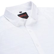 White Slim Fit Full Sleeve Shirt with Textured Stripes (GP269)
