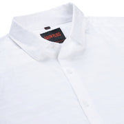 White Slim Fit Full Sleeve Shirt with Textured Stripes (GP269)