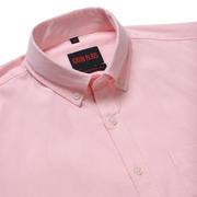 Light Pink Solid Slim Fit Cotton Men's Full Sleeve Shirt With Pocket (GP357)