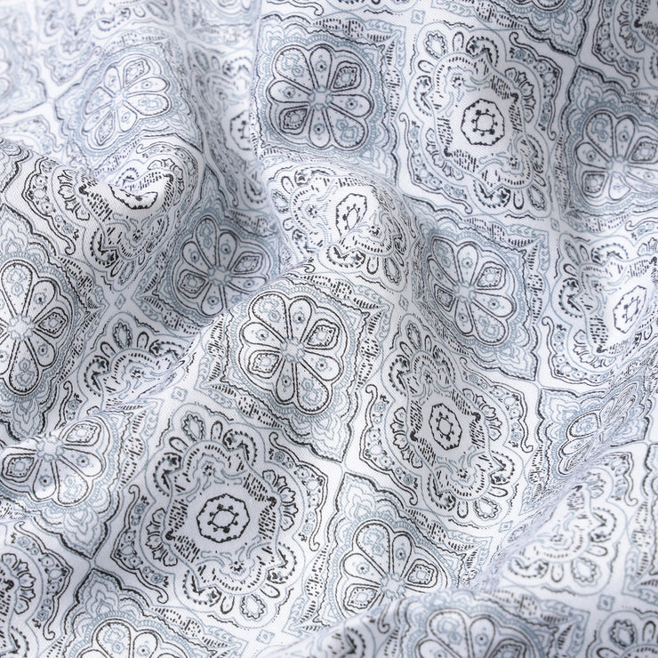 Full Sleeve Shirt - White with Grey Ornate Pattern (GP010)