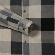 Plaid Flannel Full-Sleeve Shirt - Grey and Black (GP032)