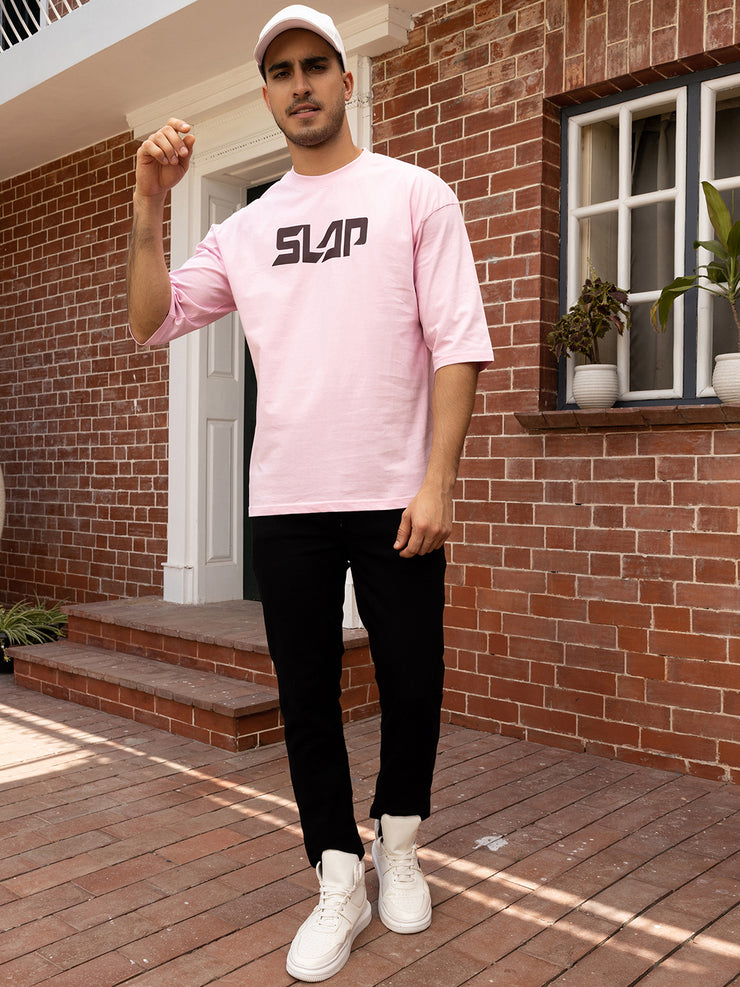 SLAP Pink Oversize Drop shoulder Tee by Gavin Paris