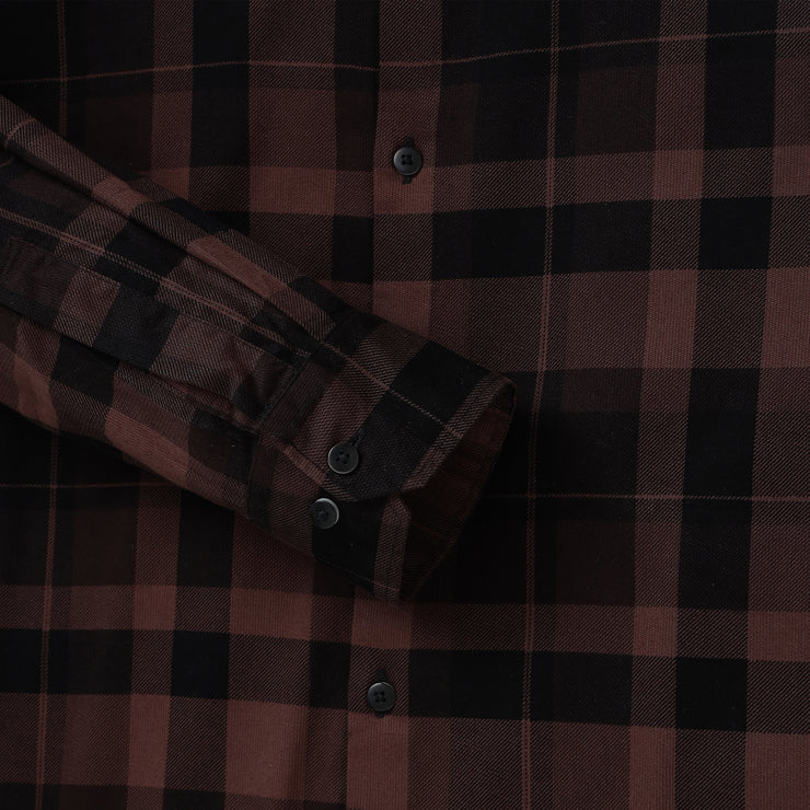 Checkered Slim Fit Full-Sleeve Shirt - Brown & Black (GP001)