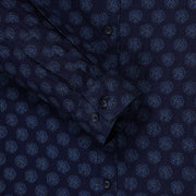 Full Sleeve Slim Fit Shirt - Navy Blue Medallion Print (GP144)