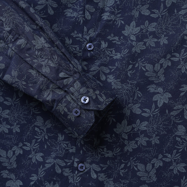 Navy Floral Full-Sleeve Shirt (GP097)