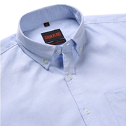 Light Blue Solid Slim Fit Cotton Men's Full Sleeve Shirt With Pocket (GP358)