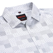 White Checkered Slim Fit Full Sleeve Shirt (GP201)