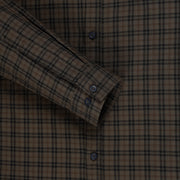 Brown and Black Plain Slim Fit Full Sleeve Shirt With Pocket (GP165)