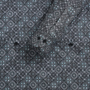 Mens Torquise Printed Cotton Full Sleeve Shirt (GP101)