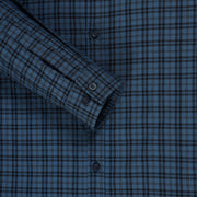 Blue and Black Plaid Slim Fit Full Sleeve Shirt (GP163)