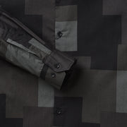 Black and Grey Block Pattern Slim Fit Full Sleeve Shirt (GP048)