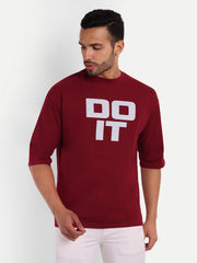 Do It Red Oversized Tee by Gavin Paris