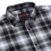 Black & White Checkered Slim Fit Men's Full Sleeve Shirt (GP327)