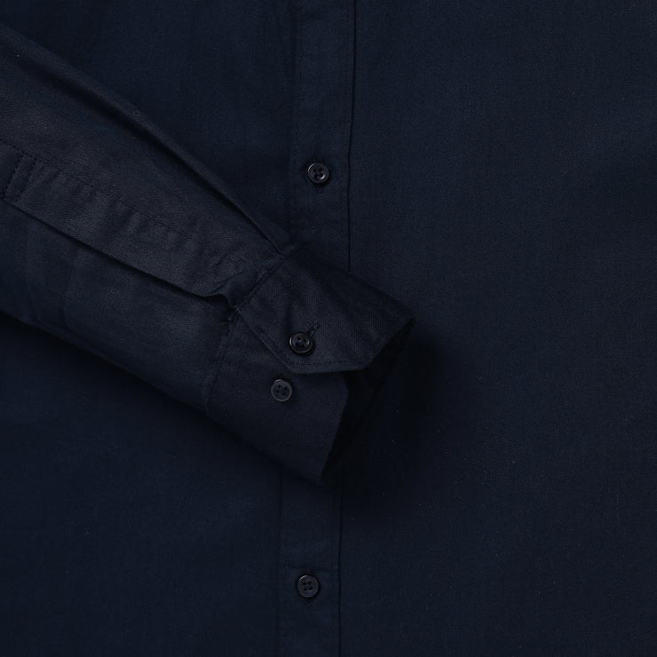 NAVY BLUE SOLID COTTON FULL SLEEVE SHIRT (GP075)