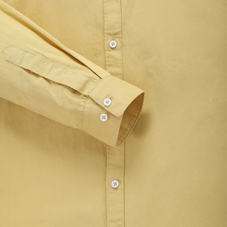 Mustard Yellow Plain Men's Slim Fit Full Sleeve Shirt (GP312)