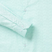 Mint Green with Leaf Pattern Full Sleeve Shirt (GP108)