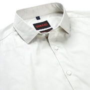 Textured Solid Full Sleeve Shirt - Off-White (GP216)