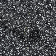 Black with White Floral Pattern Full Sleeve Shirt (GP023)