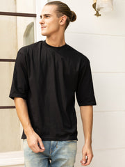 Super Villan Anime Black Drop Shoulder Oversized Tee by Gavin Paris