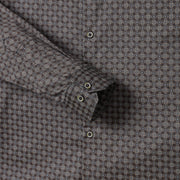 Brown Circle Pattern Slim Fit Full Sleeve Shirt (GP030)