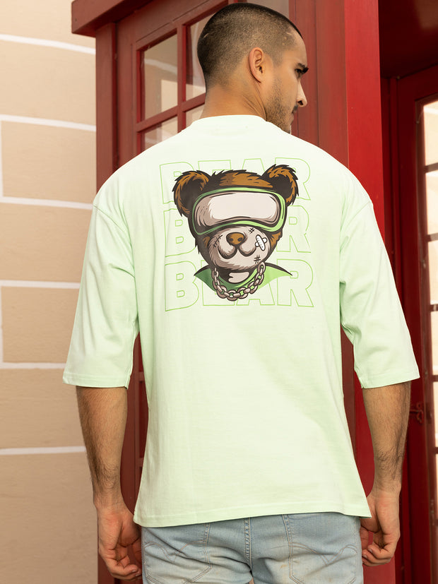Bear Sea Green Oversized T-shirt