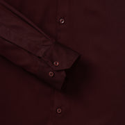 Mens Solid Maroon Fendi Lycra Cotton Full Sleeve Shirt (GP060)