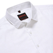 White Self-Design Slim Fit Cotton Men's Full Sleeve Shirt (GP371)