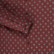 Maroon Geometric Full Sleeve Shirt (GP185)