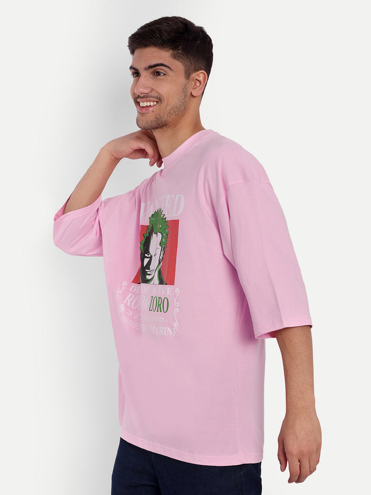 Wanted Pink Oversize Drop shoulder Tee by Gavin Paris